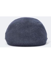 Borsalino - Parigi Herringbone Virgin Wool Flat Cap - Lyst