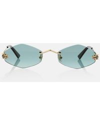 Cartier - Panthere De Cartier Round Sunglasses - Lyst