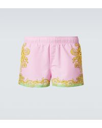 Versace - Printed Swim Trunks - Lyst