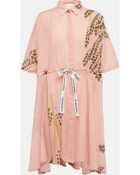 Giambattista Valli Printed Silk Shirt Dress - Pink