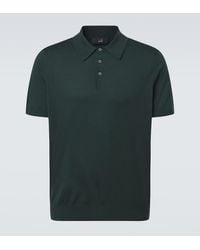 dunhill - Cotton And Silk Polo Shirt - Lyst