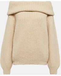 Loro Piana - Off-shoulder Ribbed-knit Cashmere Sweater - Lyst