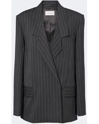 Sportmax - Oversized Pinstriped Wool-Blend Blazer - Lyst
