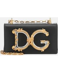 Dolce & Gabbana - Phone Bag Dg Girls Aus Glattem Kalbsleder - Lyst