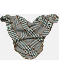 Vivienne Westwood - Checked Bustier Crepe Top - Lyst