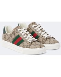 Gucci - Ace GG Supreme Canvas & Leather Sneaker - Lyst