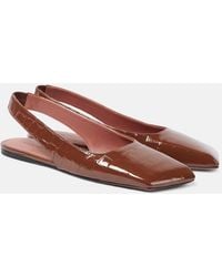 AMINA MUADDI - Slingback-Ballerinas Ane Aus Lackleder - Lyst