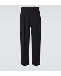 Dolce & Gabbana - Virgin Wool Gabardine Wide-Leg Pants - Lyst