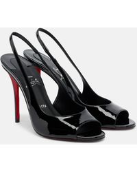 Christian Louboutin - Miss Z Patent Leather Slingback Sandals - Lyst