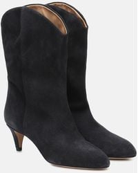 Isabel Marant - Dernee Western Suede Mid-calf Boots - Lyst
