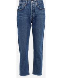 Agolde - Riley High-rise Cropped Straight Jeans - Lyst