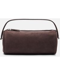 The Row - Tote Bag Round 90S Aus Veloursleder - Lyst