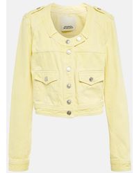 Isabel Marant - Valene Cropped Denim Jacket - Lyst
