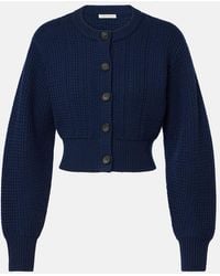 Emilia Wickstead - Albert Cropped Wool Cardigan - Lyst
