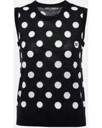 Dolce & Gabbana - Polka Dot Tank Top - Lyst