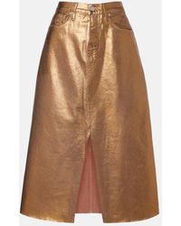 Veronica Beard - Victoria Denim Midi Skirt - Lyst