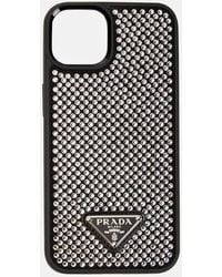 Prada - Huelle Fuer Iphone 13 Mit Kristallen - Lyst