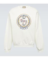 Gucci - Sudadera de jersey de algodon con GG bordada - Lyst