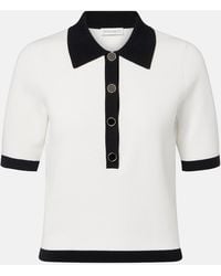 Nina Ricci - Ribbed-Knit Polo Shirt - Lyst