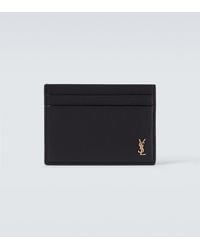 Saint Laurent - Cassandre Leather Card Holder - Lyst