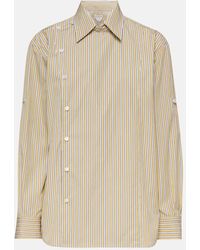 Bottega Veneta - Camisa de algodon a rayas - Lyst