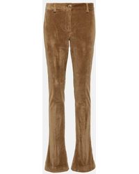 Dolce & Gabbana - Pantalones slim de pana de tiro bajo - Lyst