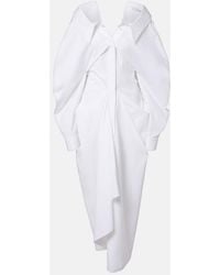 Givenchy - Draped Cotton Poplin Shirt Dress - Lyst