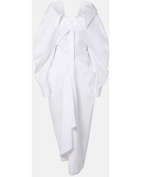 Givenchy - Draped Cotton Poplin Shirt Dress - Lyst