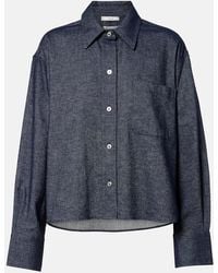 Vince - Cotton And Linen Chambray Shirt - Lyst