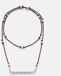 Marie Lichtenberg - Candy Cane 18Kt Necklace With Diamonds And Enamel - Lyst