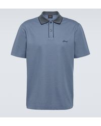 Brioni - Cotton Pique Polo Shirt - Lyst