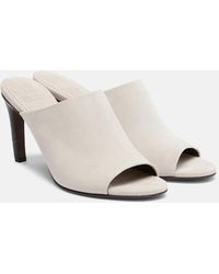 Brunello Cucinelli - Monili Suede Mules - Lyst