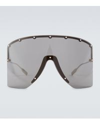 Gucci Mask Sunglasses With Star Rivets in Black for Men | Lyst