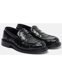 Bottega Veneta - James Intrecciato Leather Loafers - Lyst