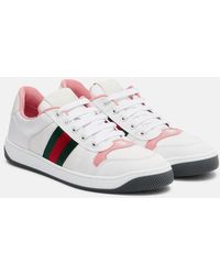 Gucci - Screener Leather-Trimmed Sneakers - Lyst