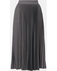 Dolce & Gabbana - Plisse Midi Skirt - Lyst