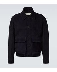 FRAME - Suede Blouson Jacket - Lyst