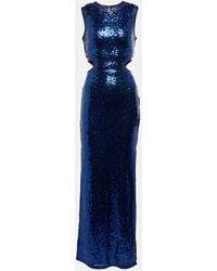 STAUD - Maxikleid Mit Pailletten Und Cut-Outs - Lyst