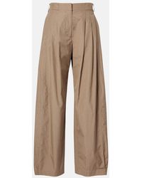 The Row - Iven Cotton Poplin Wide-Leg Pants - Lyst