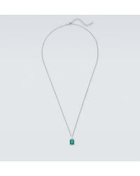 Mateo - Halskette Aus Sterlingsilber Mit Malachit - Lyst