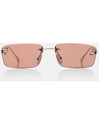 Fendi - Eckige Sonnenbrille First Crystal - Lyst
