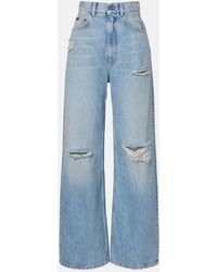 Dolce & Gabbana - Distressed Wide-Leg Jeans - Lyst