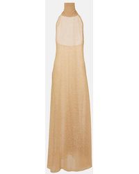 Oséree - Lumiere Metallic Maxi Dress - Lyst