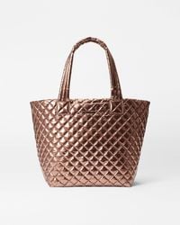 MZ Wallace - Copper Metallic Lacquer Medium Metro Tote Deluxe - Lyst