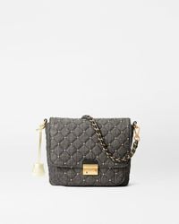 MZ Wallace - True Charcoal Denim Medium Crosby Lock Crossbody - Lyst