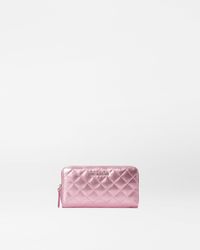 MZ Wallace - Rosa Leather Long Zip Round Wallet - Lyst