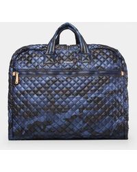 MZ Wallace Synthetic Dark Blue Camo Bleecker Duffel Womens Bags Duffel bags and weekend bags 