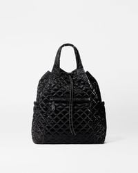 MZ Wallace - Black Liquid Metro Convertible Backpack - Lyst