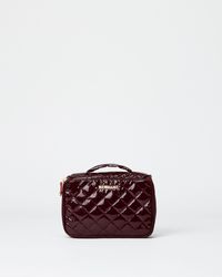 MZ Wallace Small Zip Round Cosmetic - Red