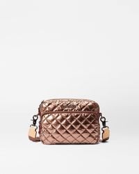 MZ Wallace - Copper Metallic Lacquer Small Metro Camera Bag - Lyst